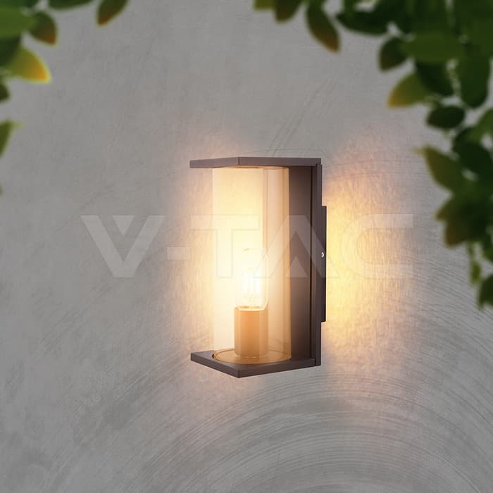 1*E27 Ѕидна Ламба Светлосен Држач Со Матна Црна Боја - thumbnail 6