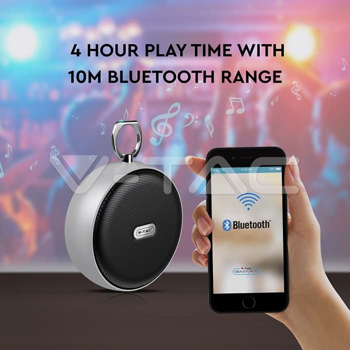 Преносен Bluetooth Звучник Микро USB Висок Квалитет Кабел 800mah Батерија Сребрена - thumbnail 4