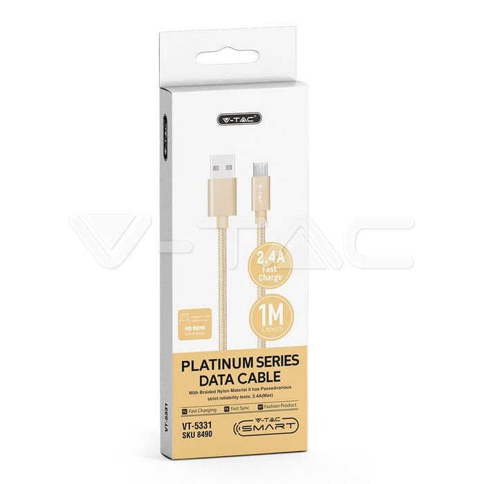 Микро USB Кабел Златна Платина Серија - thumbnail 6
