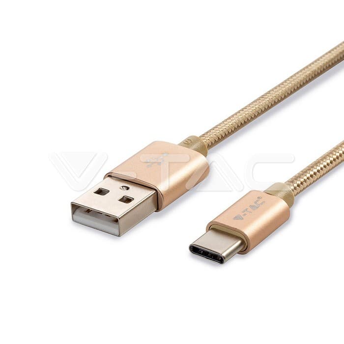 1m. Кабел Тип C USB Златен Платинест Серија - featured image