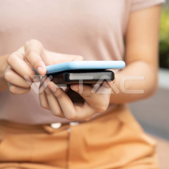 Магнетна Безжична Моќна Банка Со Метален Прстен