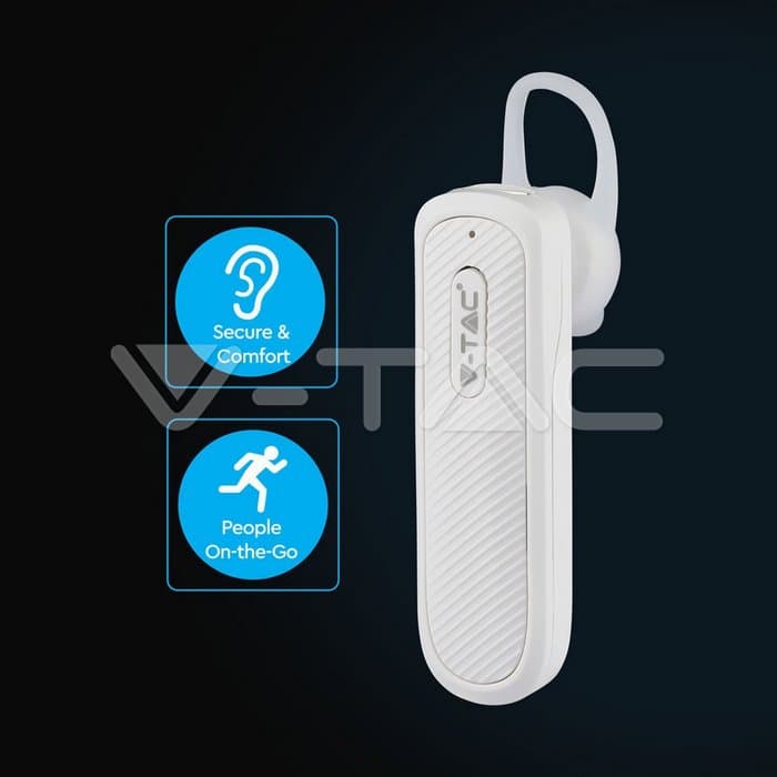 Слушалки Bluetooth 70mAh Бела - thumbnail 6