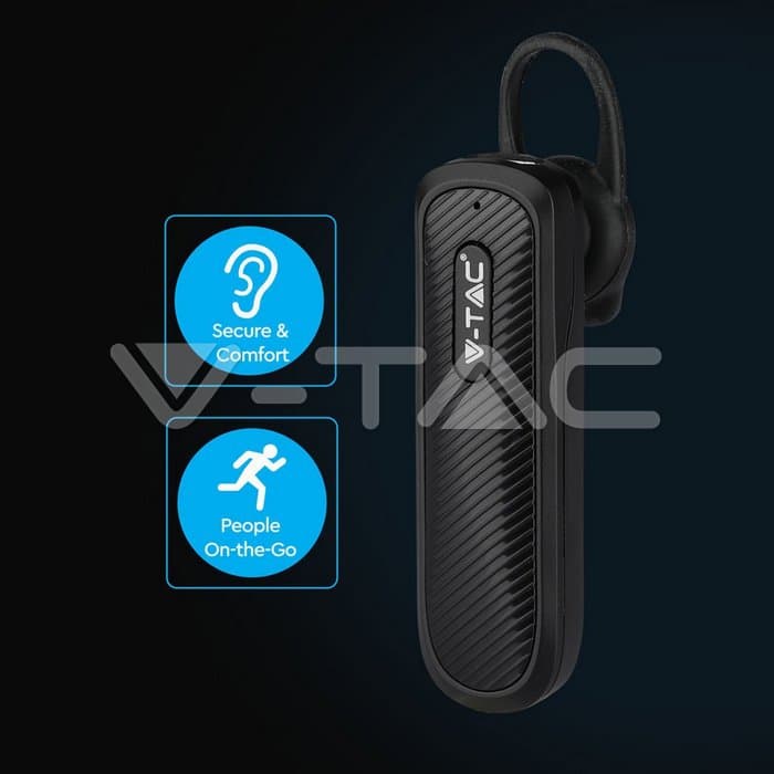 Bluetooth Слушалки 70mAh Црно