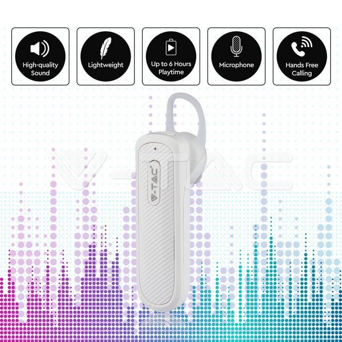Слушалки Bluetooth 70mAh Бела - thumbnail 8