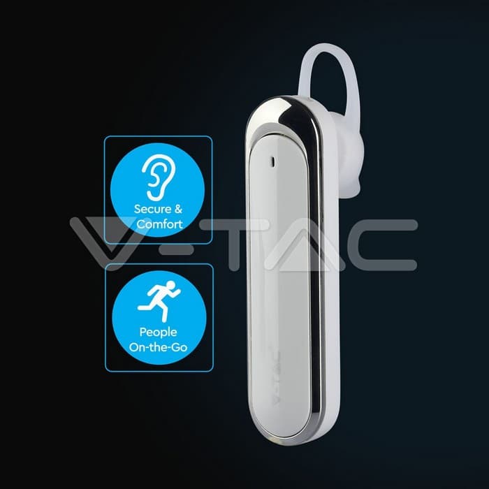 Слушалки Bluetooth 170mAh Бела - thumbnail 7