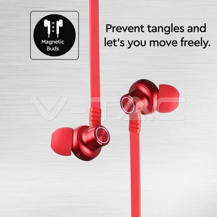 Спортски Слушалки Bluetooth 500mAh Црвени