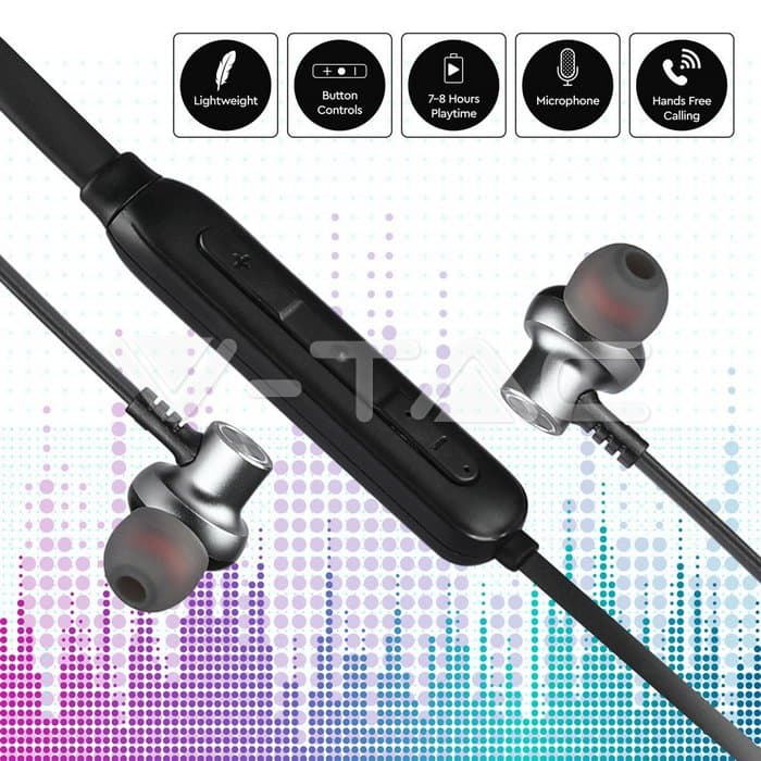 Спортски Слушалки Bluetooth 500mAh Црни