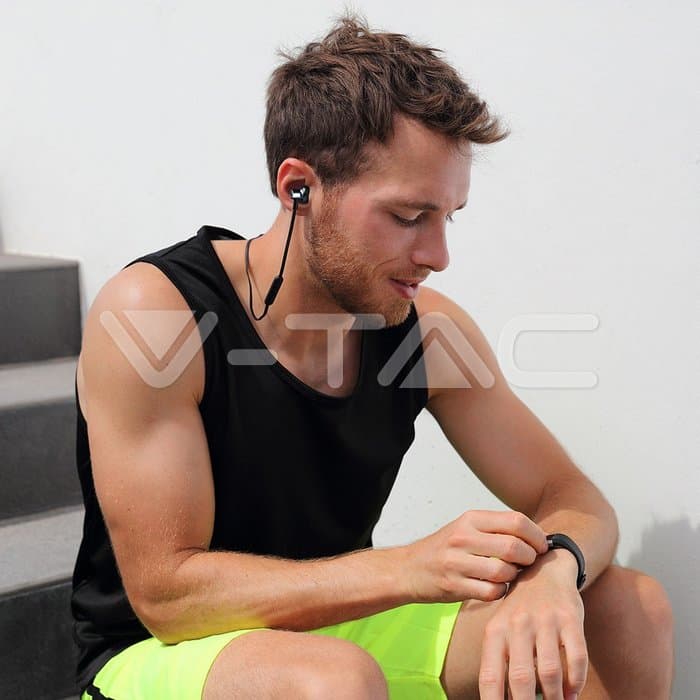 Спортски Слушалки Bluetooth 500mAh Црни