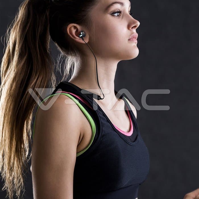 Спортски Слушалки Bluetooth 500mAh Црни