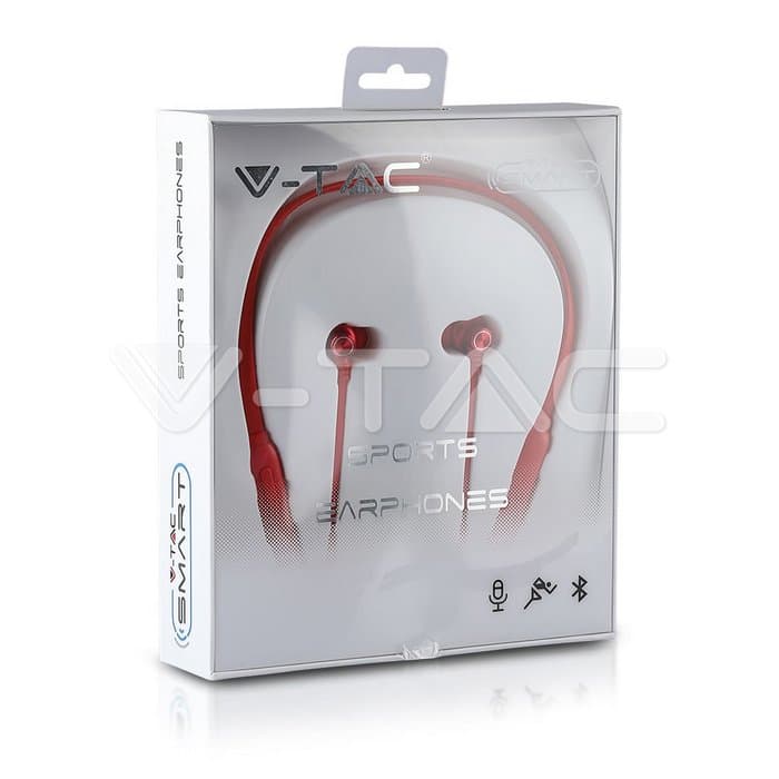 Спортски Слушалки Bluetooth 500mAh Црвени