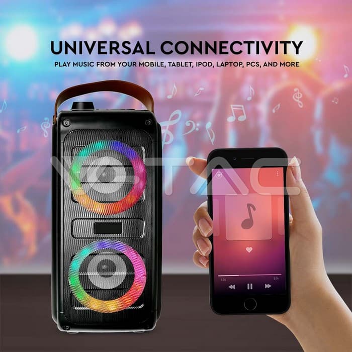 Полнелива Звучник 2x10W USB и TF Картичка Приклучок RGB 2x3 инч Звучник