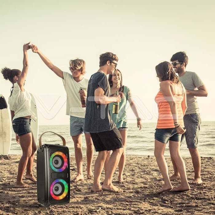 Полнелива Звучник 2x10W USB и TF Картичка Приклучок RGB 2x3 инч Звучник