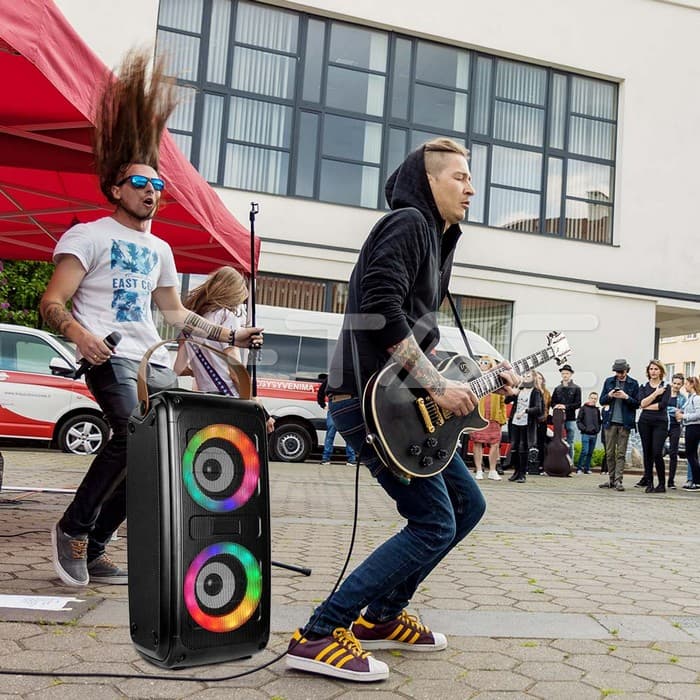 Полнелива Звучник 2x10W USB и TF Картичка Приклучок RGB 2x3 инч Звучник